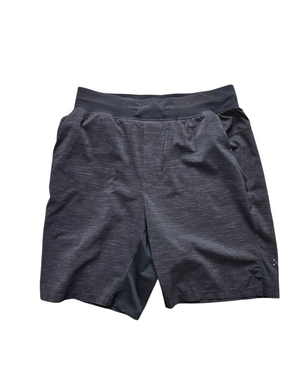 Men's Lululemon T.H.E. Short 9" - Heather Allover Deep Coal Black